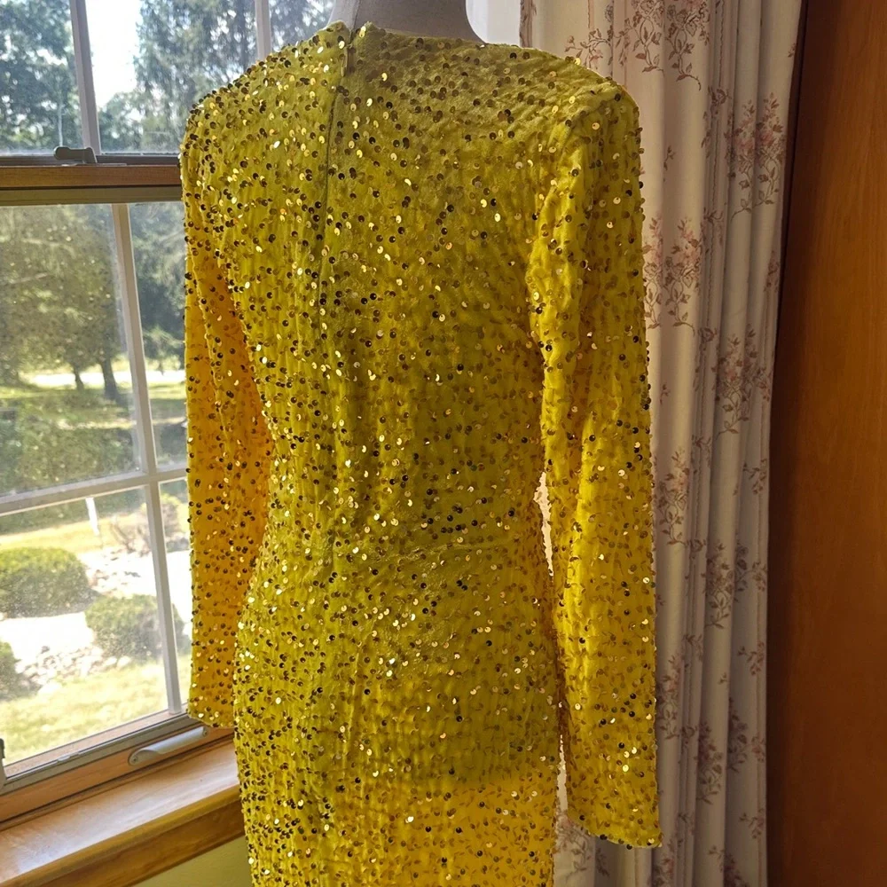 Luxurious Yellow Sequin Dress (NWT) - Picture 13 of 17